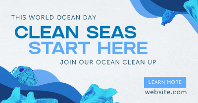 Ocean Day Clean Up Drive Facebook ad Image Preview