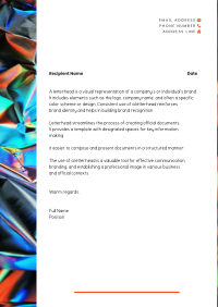 Shiny Holo Letter Letterhead Image Preview