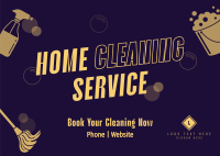 Contemporary Cleaning Service Postcard Design