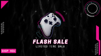 Gaming Flash Sale Facebook event cover Image Preview