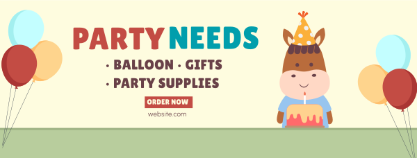 Party Supplies Facebook Cover Design Image Preview