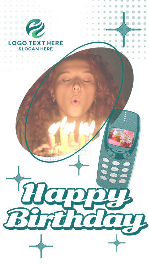 Retro Birthday Greeting Facebook story Image Preview
