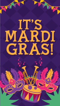 Rustic Mardi Gras Facebook story Image Preview