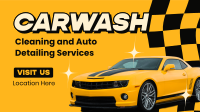 Carwash Cleaning Service Facebook Event Cover Design