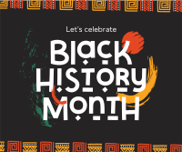 Tribal Black History Month Facebook Post Design