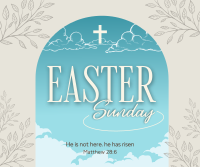 Floral Easter Sunday Facebook post Image Preview