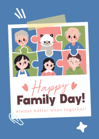 Adorable Day of Families Poster Design