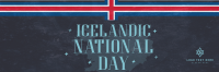 Sparkly Icelandic National Day Twitter header (cover) Image Preview