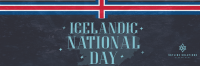 Sparkly Icelandic National Day Twitter Header Image Preview