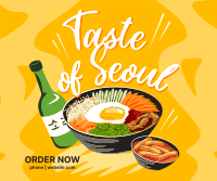 Taste of Seoul Food Facebook Post Design