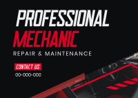 Automotive Professional Mechanic Postcard Image Preview