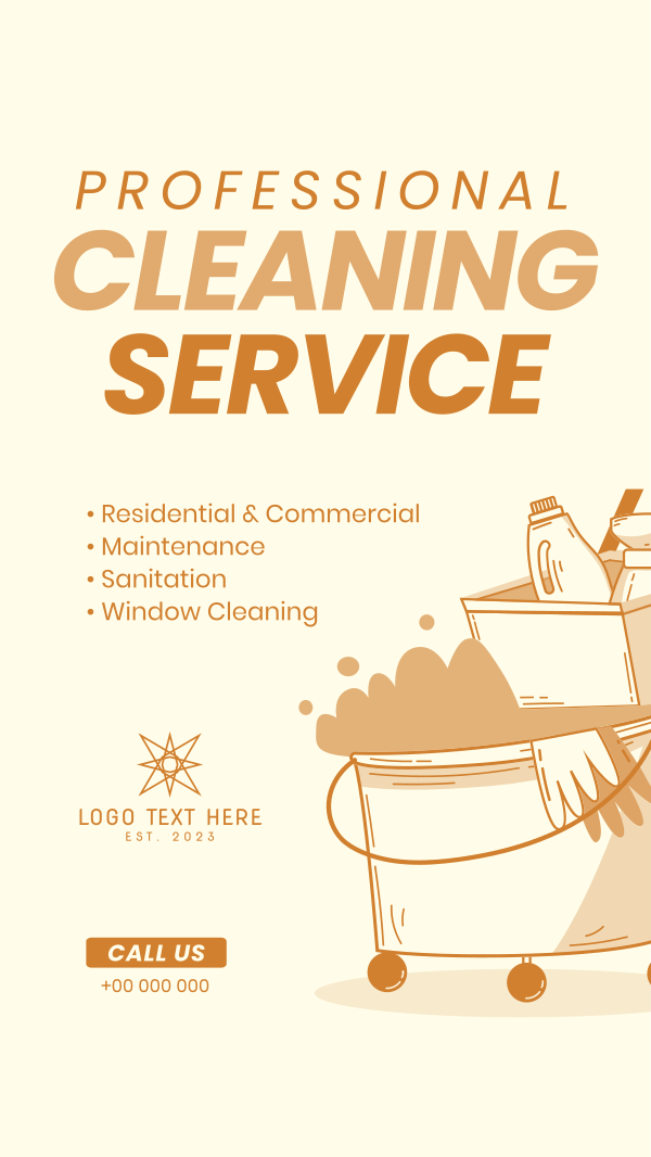 Cleaning Professionals Instagram Story Design Image Preview
