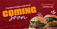 Burgers & More Coming Soon Facebook Ad Design