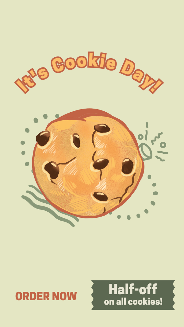 Cookie Day Illustration Facebook Story Design