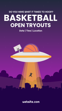 Basketball UFO Facebook Story Design