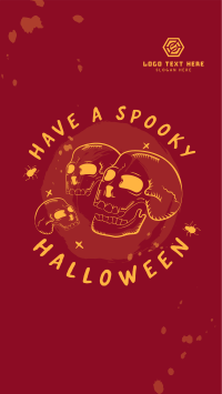Halloween Skulls Greeting Facebook Story Design