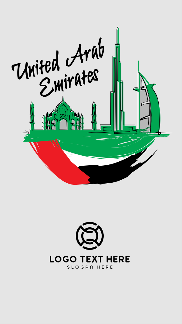 UAE City Scribbles Instagram Story Design Image Preview