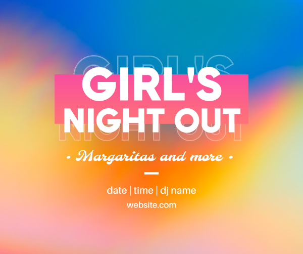 Girl's Night Out Facebook Post Design Image Preview