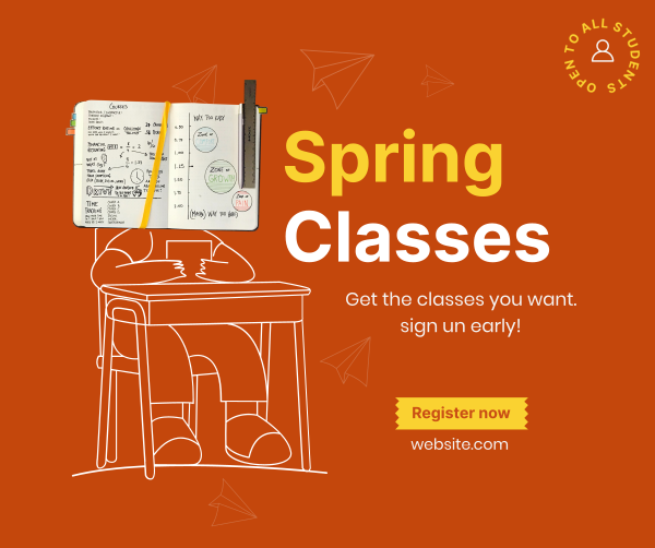 Spring Class Facebook Post Design Image Preview
