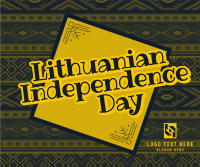 Folk Lithuanian Independence Day Facebook Post Design