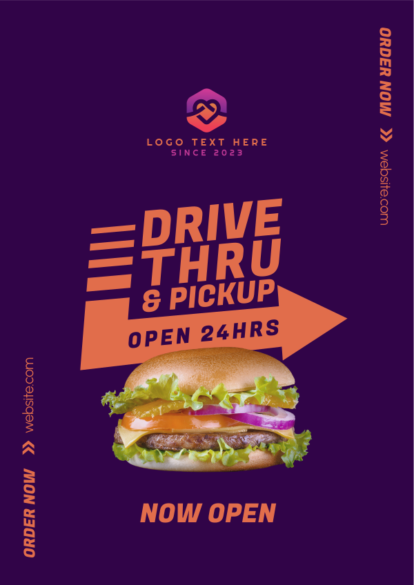 Fast Food Drive-Thru Flyer Design