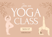 Zen Yoga Class Postcard Design