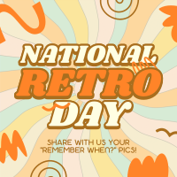 Swirly Retro Day Linkedin Post Image Preview
