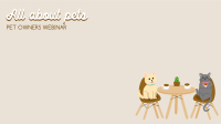 Pet Cafe Opening Zoom Background Image Preview