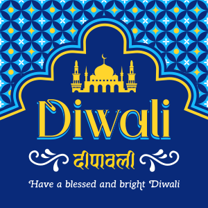 Blessed Bright Diwali Instagram post Image Preview