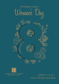 Flower Bouquet Women's Day Poster Design