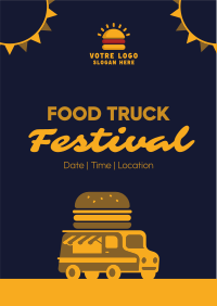 Festive Food Truck Flyer Design