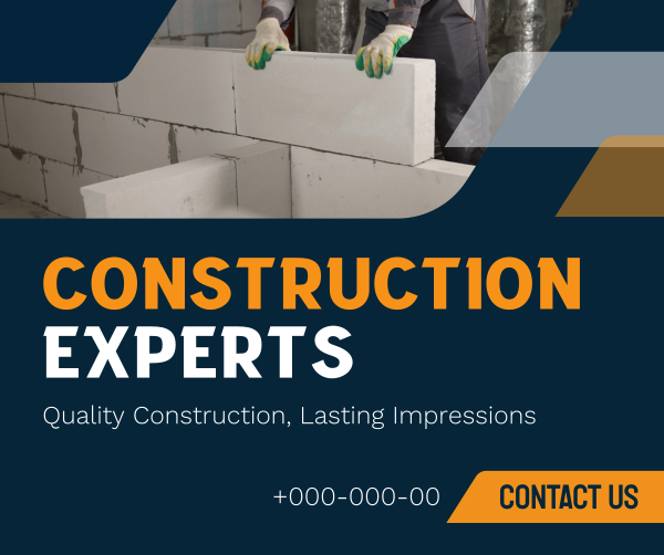 Dependable Construction Experts Facebook Post Design