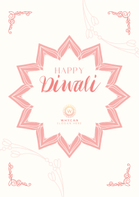 Ornamental Diwali Greeting Flyer Image Preview