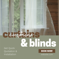Curtains & Blinds Business Instagram Post Design