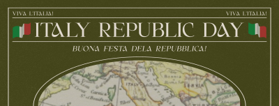 Retro Italian Republic Day Facebook cover Image Preview