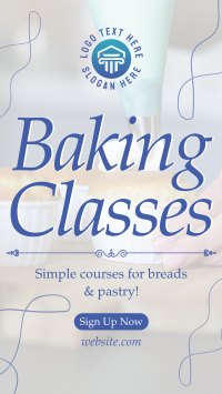 Baking Classes YouTube Short Design