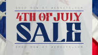 Minimalist 4th of July Sale Facebook event cover Image Preview