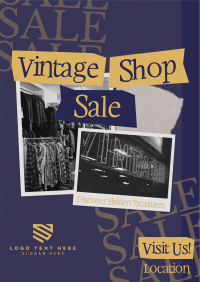 Retro Vintage Shop Sale Poster Preview