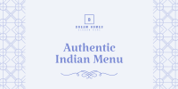 Authentic Indian Menu Twitter post Image Preview
