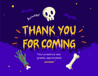 Freaky Halloween Thank You Card Design