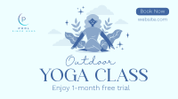 Outdoor Yoga Class Facebook Event Cover Design