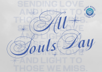 Trendy All Souls Day Greeting Postcard Image Preview