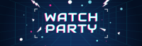 Futuristic Watch Party Twitter Header Image Preview