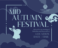 Mid Autumn Bunny Facebook Post Design