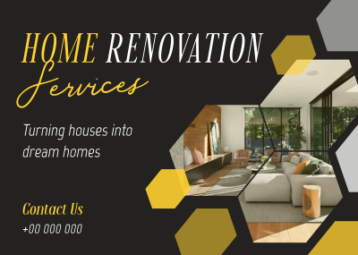 Home Makeover Service Postcard Image Preview