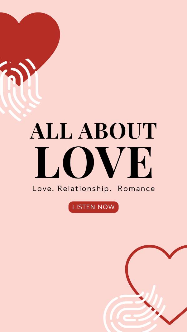 All About Love Instagram Story Design Image Preview