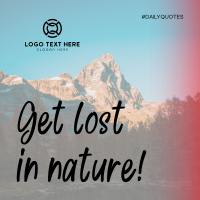 Get Lost In Nature Instagram Post Design