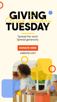 Minimal Giving Tuesday YouTube short Image Preview