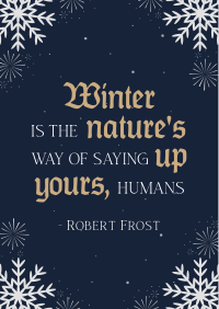Winter Quote Snowflakes Flyer Image Preview