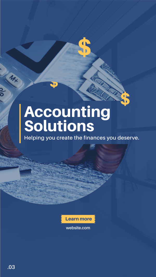 Accounting Solution Instagram Story Design Image Preview